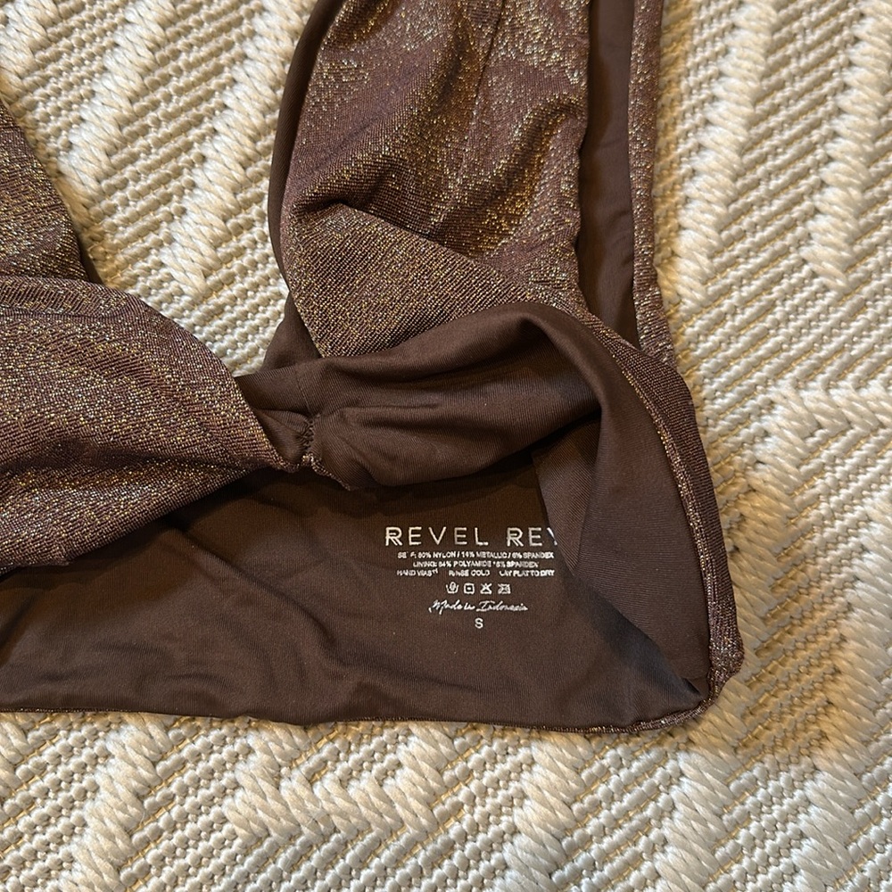 REVEL REY Abigail Top + Elliot Bottom - in Iridescent Espresso *NWOT - Picture 6 of 8